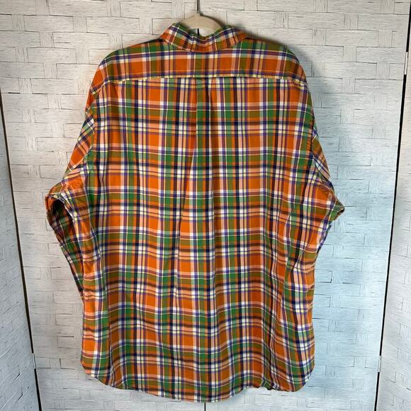 Ralph Lauren plaid men’s shirt, button-down cotton spring  - Picture 2 of 11